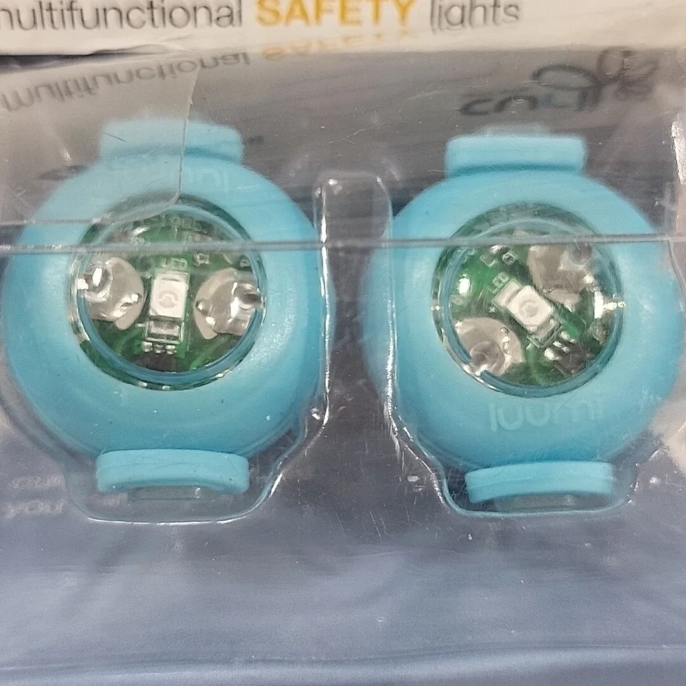 Curli Multi Function Safety Lights For Dog Collars Pack Of 2 Blue New in Box